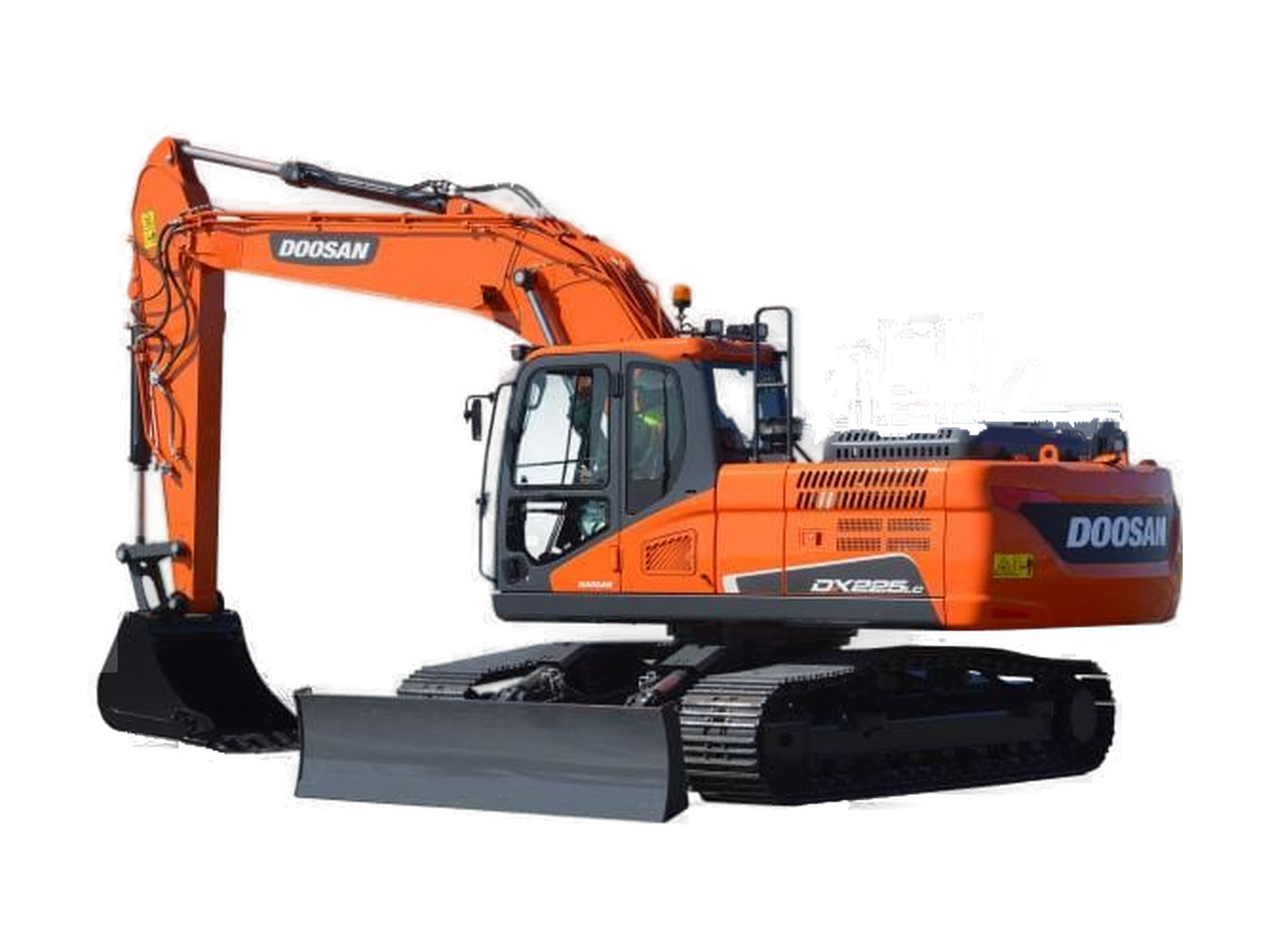Doosan DX225LC-5 sur un chantier marocain